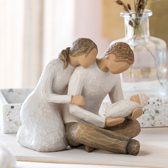 WILLOW TREE New Life Figurine Susan Lordi Vintage 2000 Family Baby Happiness - Picture 2 of 12